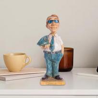 People Figures Painted Sculpture Exquisite Standing for Shelf Living Room Tabletop Ornament Style A