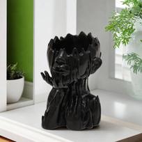 Face Flower Pot Bonsai Flowerpot Ornament Head Planter for Home Indoor Outdoor juoda