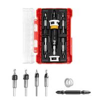 5 PCS Countersink Drill Bits with Depth Stop Adjustment Spiral Flutes and Compact Storage Box for Woodworking Applications China Mainland