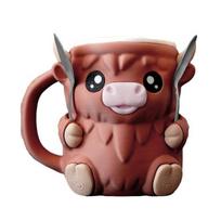 Highland Cow Ice Cream Pint Holder Popsicle Holders Beer Can Holder Insulated Ice Cream Holder with Hidden Snack Drawer And A ruda