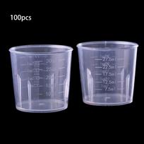 100Pcs Disposable Epoxy Resin Mixing Cups Clear Plastic Measuring Tool 30ML 1 balta