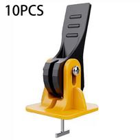 10/50-Piece Tile Leveling System – Floor & Wall Tile Installation Tools: Reusable Press-Type Levelers and Clips 10pcs