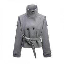2025 European Style Double-Breasted Winter Jacket with Belt - Fashionable & Versatile Large