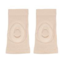 Silicone Knee Pads for Fitness Dance Skating Basketball Cycling Pressurized Sport Thin Sport Outdoor Knee Pads 1/2 Pairs Set S beige