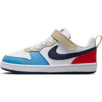Nike Court Borough Low Recraft White Thunder Blue Light Crimson (TD) 23.5