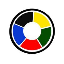 66-Color Children's Face & Body Paint Palette - Scar Effect & Clown Makeup 6 Colors blue