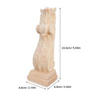 Hand-Carved Unpainted Wood Corbels European Style Decorative Shelf Brackets for Mantel Cabinet Countertop Doorway Rustic Vintage 15X6X4CM
