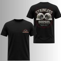 Twin Turbo Diesel Performance T-Shirt 2-Sided Engine Graphic Unisex Tee S