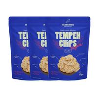 Mamame Tempeh Traškučiai Jūros Druska Traškus Sūrus Užkandis 50g x 3 Pakuotės