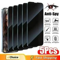 5 VNT. Anti-Šnipinėjimo Privatumo Grūdintas Stiklas Plėvelė IPhone 17 16 15 14 13 12 11 XR X XS Pro Max Plus AIR For iPhone 15 Plus juoda