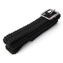 Survival Paracord Belt 550 Paracord Belt Utility Belt Milspec Cord Solid Steel Buckle Black black