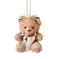 Cute Plush Bear Keychain Cartoon Animal Pendant Keyrings Fashionable Phone Back Clip Key Rings for Backpacks and Phone