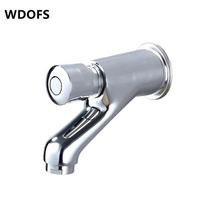 WDOFS Wall-Mounted Single Cold Delay Press Basin Faucet