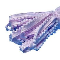 1000CM Pompom apdailos juosta „Pasidaryk pats“ siuvimo reikmenys Kamuoliukų kutų juosta Namų užuolaidų, drabužių, pagalvių dekoravimui Pompom kutų juosta šviesiai violetinė spalva