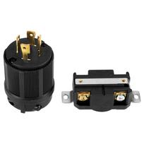 1 Set NEMA L14-30P Generator Adapter Plug 30A125V-250V 4 Pin Plug & Set Solid Copper Conductors 3 Pole 4 Wire Grounding