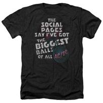 ACDC BIG BALLS Licensed Adult Men's Heather Band Tee Shirt SM-3XL Unisex T-Shirt XXXXL