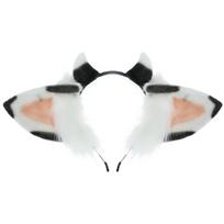 Furry Animal Cow Ears Hair Hoop Cosplay Headwear Cartoon Halloween Hair Props kupranugaris