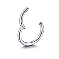 1 vnt. 316L nerūdijančio plieno segmentinis lankelis nosies, ausies kremzlės, traguso, helix, lūpos pradurti, nosies lankelis, kūno pradurti papuošalas 1.2x10mm
