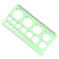 (Nikita) Apskritimo šablonai geometrijos matavimo liniuotė Plastikiniai geometriniai piešiniai One Size žalia
