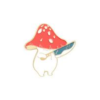 Cartoon Cute Mushroom Knife Guitar Enamel Student Brooch Pin Badge Jewelry Gift 1