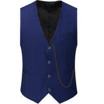 New Multicolor Fashionable Prom Party Vest Men's Formal Retro Vest Sleeveless Belt Accessories Solid Color Business Vest Men's S
