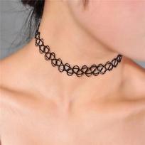 Vintage Elastic Braided Fish Thread Choker Gothic Black Choker 1pc Fashion Necklace for Punk Girl Women Gift others juoda