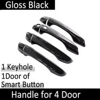 For Peugeot 208 MK2 P21 2020~2023 2021 2022 Gloss Black Car Door Handle Cover Protective Exterior Trim Stickers Auto Accessories