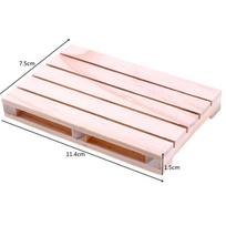 Mini Wooden Tray & Coaster Set - Heat-Resistant, Hollow Design, Solid Wood Accessory