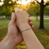 Love Knot Bracelet Stainless Steel Handmade for Friends, Valentine's Day, Anniversary Steel Men