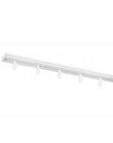 Lubinis viengubas užuolaidų bėgelis PVC baltas 120 cm