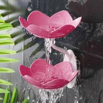 Muilo dėžutė Lotus Shape Neslystantis nešiojamas silikonas, skirtas vandeniui nusausinti Vienspalvis nusausinantis muilo indas rožinė