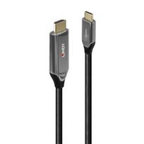 Adapteris - USB Type C į HDMI 8K60 1m Laidas 48Gbps Auksu Padengtas, Juodas