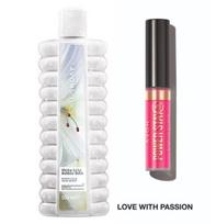 Avon White Lily vonios putos 500ml ir Avon Power Stay lūpų blizgis, Love With Passion