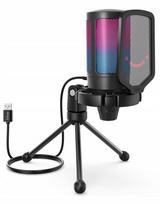 Fifine A6v Mikrofon Studijinis Usb-c Rgb, Juodas