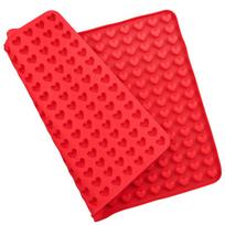 1vnt 255 ertmės mini širdies formos silikono formavimo ledo kubelių dėklo pyrago įrankis red