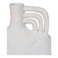 Dekoratyvinė vaza - Keramika - Smėlio spalvos - 18,5 x 8 x 19,5 cm - Elegancija - Prašmatnus