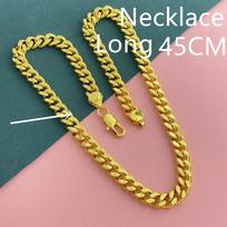 Trendy 8MM Gold-Plated Cuban Necklace: European & American Style, 18-24 Inches