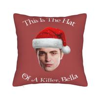 Funny Edward Cullen Jacob Twilight Pillow Case  Print Pillow Cover For Sofa Car Home Decor Novelty Pillowcases 12x12Inch