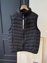 Men's Stand-up Collar White Duck Down Vest - Winter Layered Innerwear Jacket 3XL