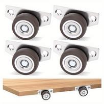 4pcs Door Sagging Artifact Universal Sliding Door Guide Wheel Aluminum Alloy Pulley Directional Wheel. Red