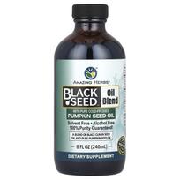 Amazing Herbs, Black Seed Oil Blend with Pure Cold-Pressed Pumpkin Seed Oil, 8 fl oz (240 ml)