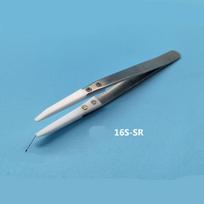 1PC PTFE Teflon Polytetrafluoroethylene Tweezers Acid Alkali Resistance High Temperature Anti Static Silicon Nipper 16S-ST gray