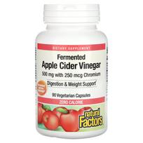 Natural Factors Fermented Apple Cider Vinegar 500mg Veggie Capsules, 90 Count