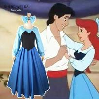 Šventasis Veda Mažosios undinėlės Cos Kostiumas Arielės Princesės Suaugusiųjų Suknelė Europos ir Amerikos Cosplay Anime Kostiumas The Little Mermaid S blue