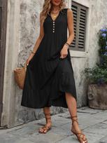 Summer explosive vest skirt sleeveless loose casual pure dress S