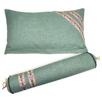 Natural Linen Mugwort Pillow Cervical Support Sleep Pillow Detachable Chinese Ancient Traditional Cylindrical Neck Circle Pillow