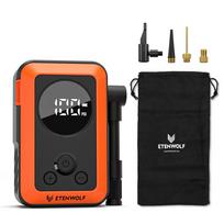 New ETENWOLF S0 Mini Electric Bike Pump Cordless 2400mAh Portable Tire Pump w/ Screen For Motorcycles Balls 150PSI Max Pressure S0 Orange