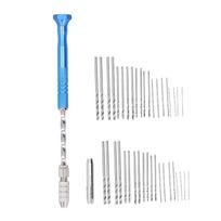 Blue Pin Vise Hand Drill Metal Jewelry Carving Drill Durable Twist Drill