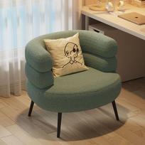 Lambswool Lazy Sofa Chair for Living Room, Bedroom, or Dressing Table High Resilience Sponge