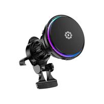 15W Ice Cooling Magnetic Wireless Car Charger Fast Charging Station for iPhone15 14 13 12 Pro Max MacSafe Car Phone Holder J8Z2 black